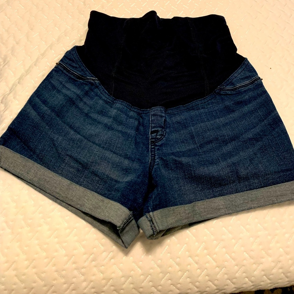Maternity jean shorts